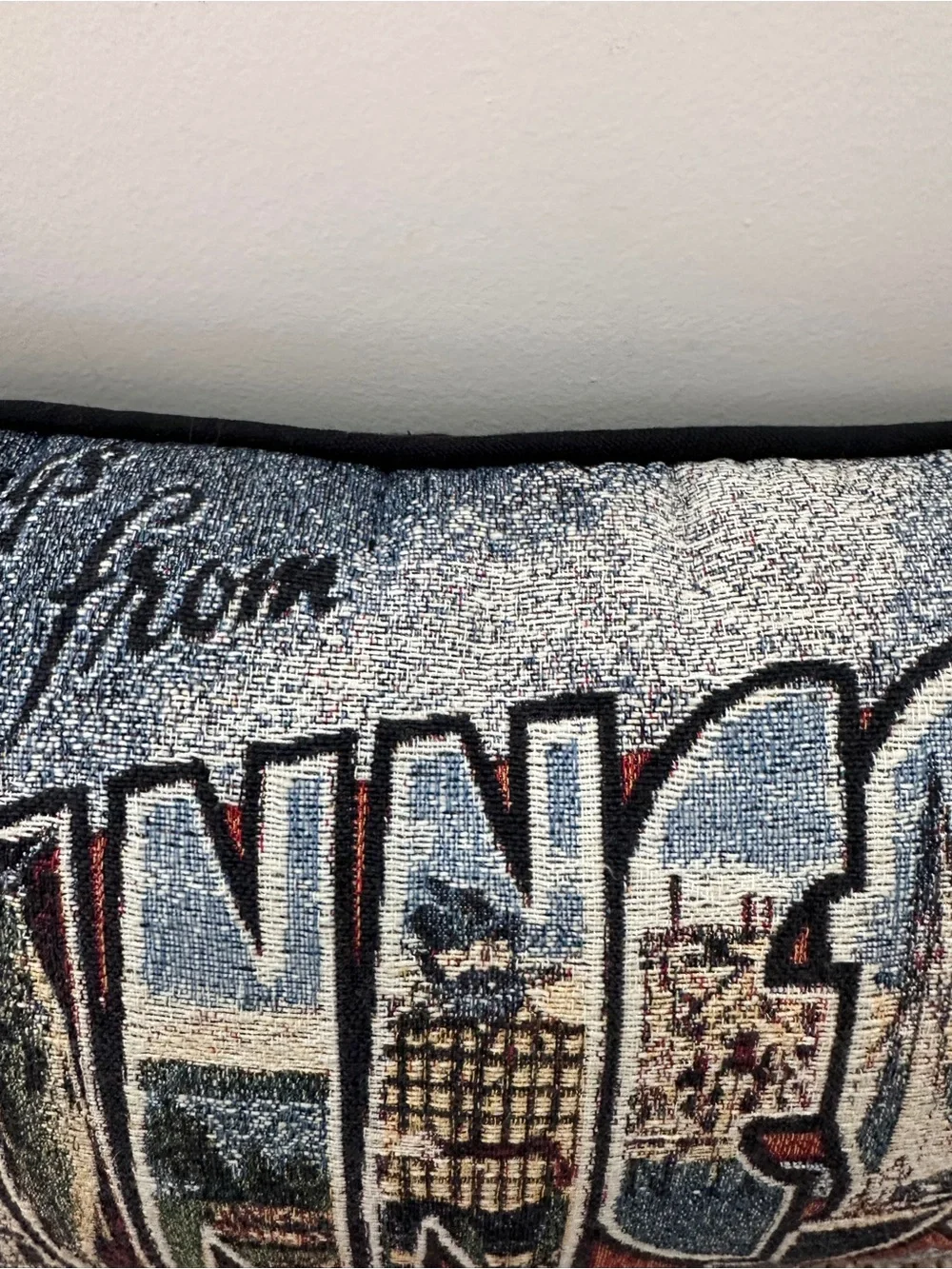 Greetings From Minnesota Tapestry Throw Pillow Gift Home Accent Country Retro